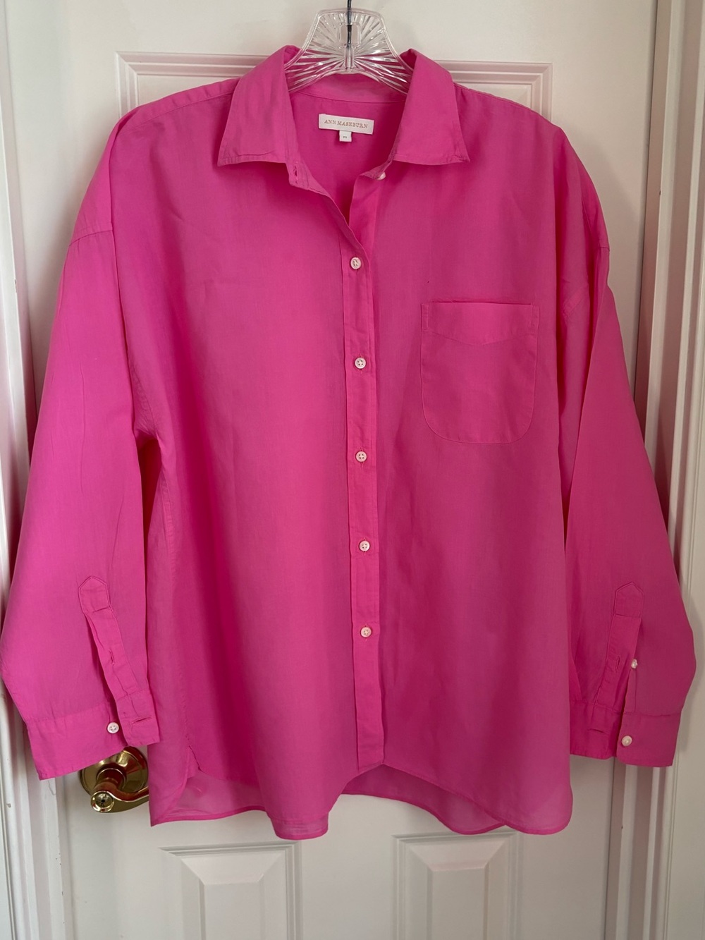 Ann Mashburn Weekender shirt in Pink Summer Cloth size M